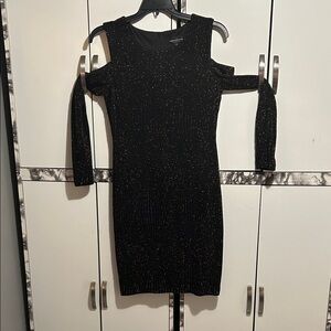 Elegant Black w/Gold Glitter Dress